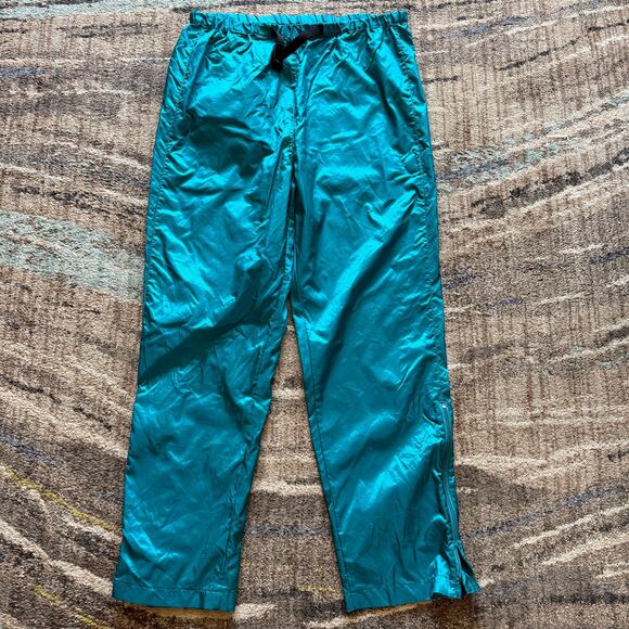 Eddie Bauer Other - Men's Vintage 90's Eddie Bauer Teal Green Nylon Sac Track Windbreaker Pants Sz M